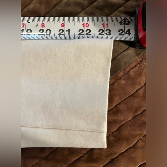 Chico’s Womens Cream Moto Jacket Size L Gold Zip Baddie Edgy Boss Lady - Picture 13 of 14